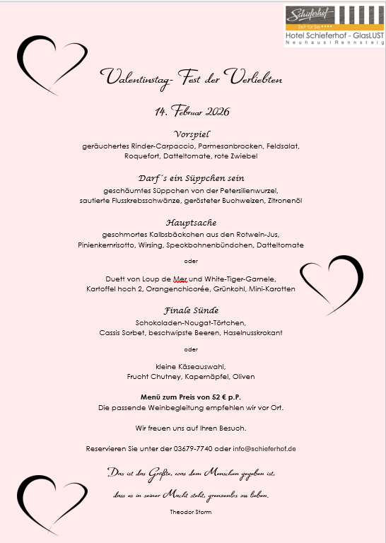 Boutique Hotel Schieferhof in Neuhaus am Rennsteig - Thüringer Wald